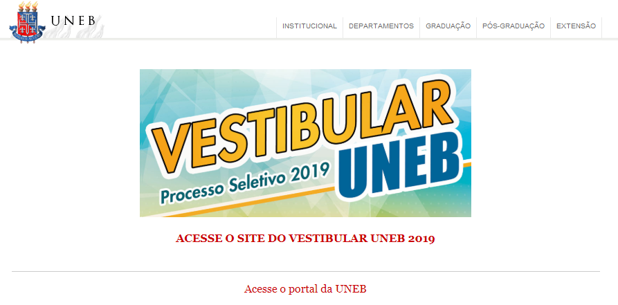 Inscrições vestibular UNEB 2020
